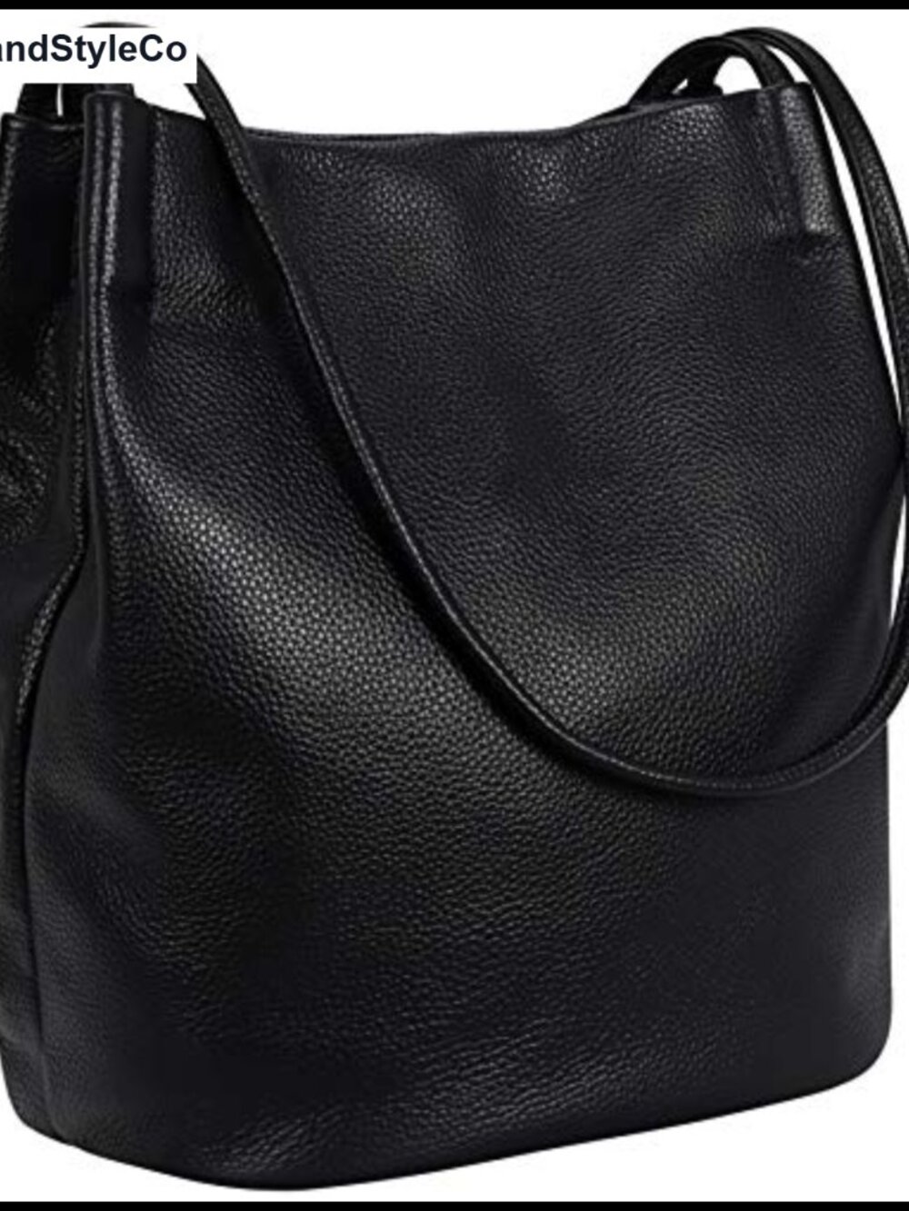 Genuine Leather Hobo Shoulder Bag with Magnetic Closure, Roomy Tote